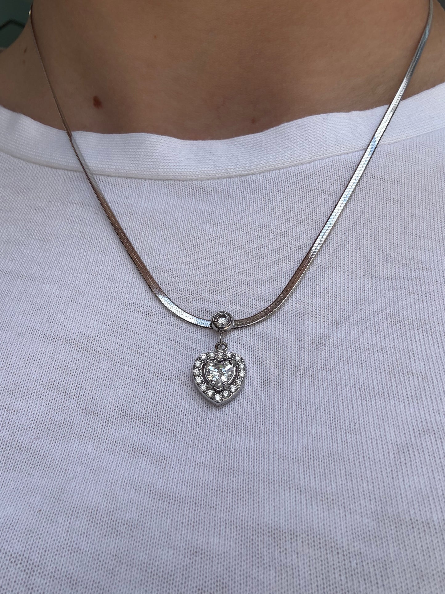 Collana Snake with Heart