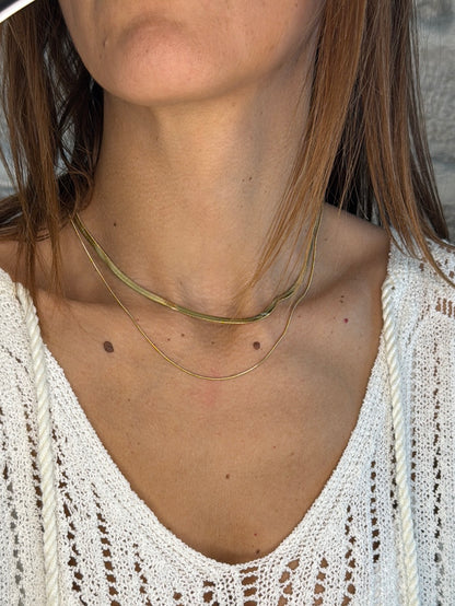 Chic Double Strand Snake Necklace