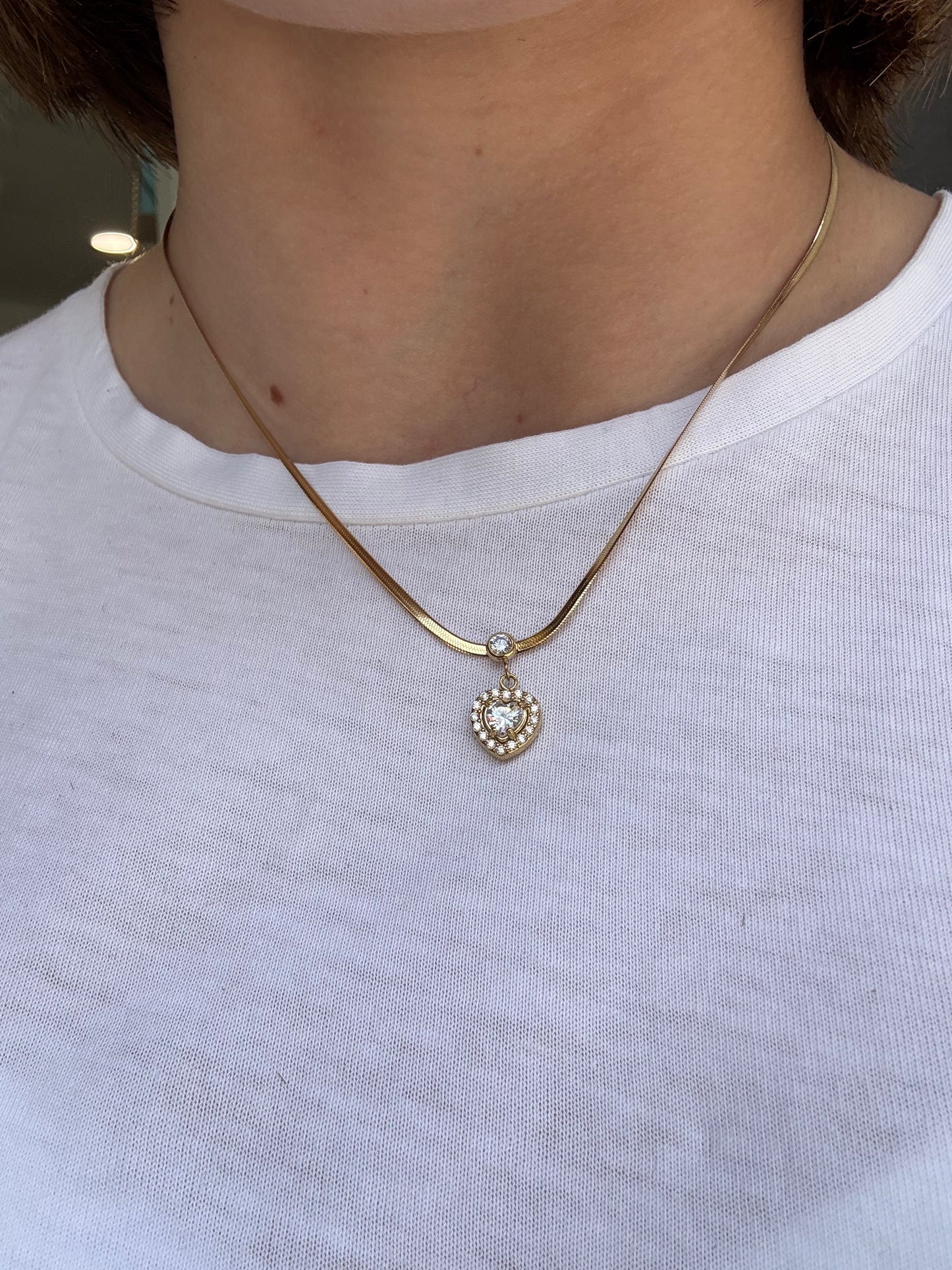 Collana Snake with Heart