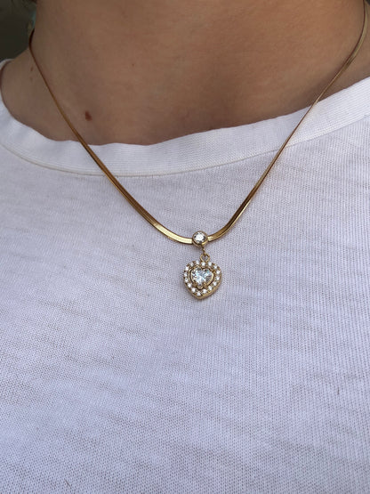 Collana Snake with Heart