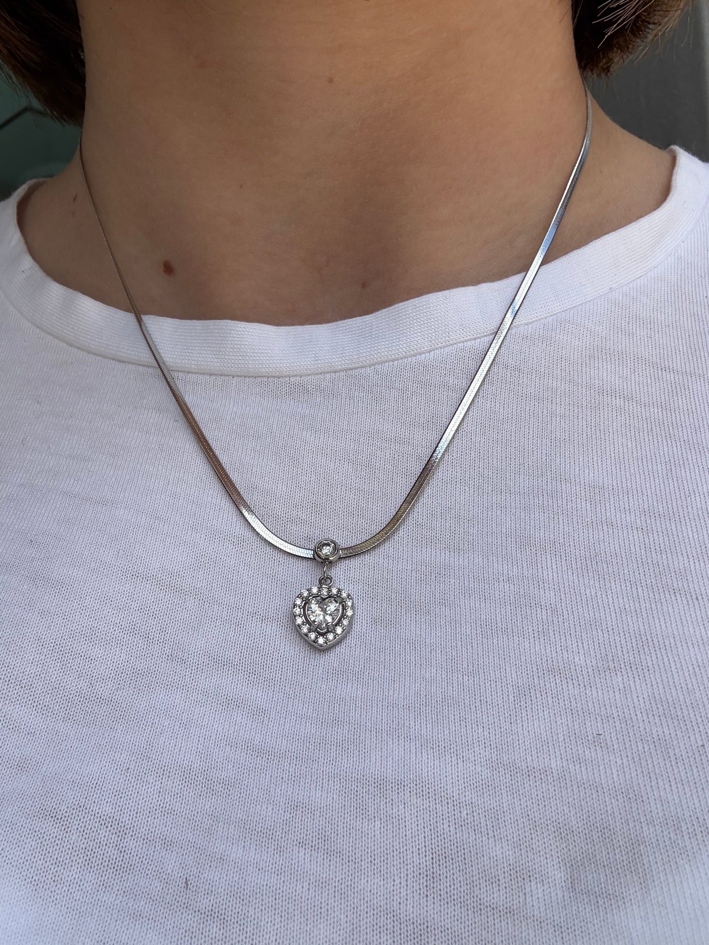 Collana Snake with Heart