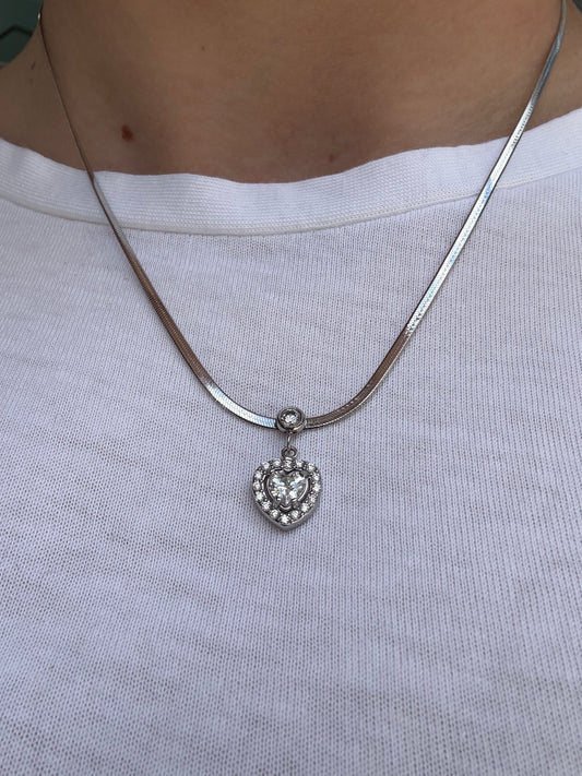 Collana Snake with Heart